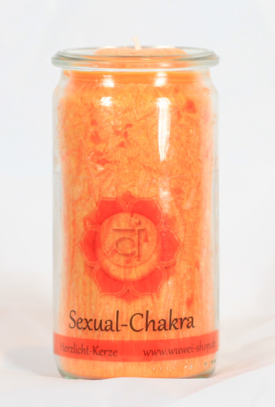 Herzlicht Sexual-Chakra orange 13 x 6 cm