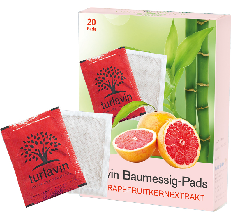 Turlavin Baumessig-Pads mit Grapefruitkernextrakt (Pack mit 20 Pads)