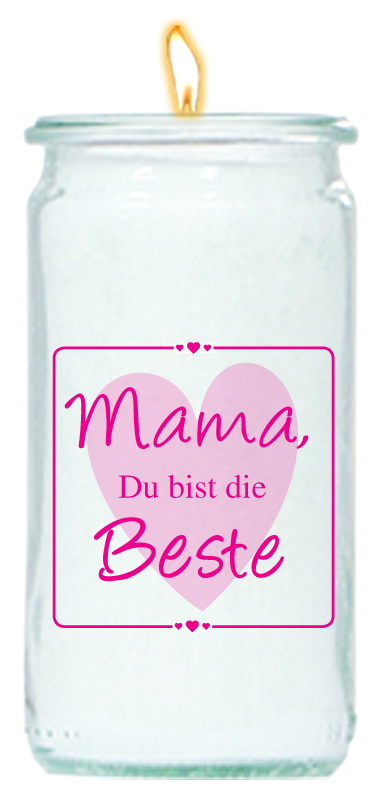 Herzlicht Mama-Kerze im Glas 13 x 6 cm