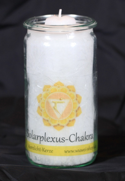 Herzlicht Solarplexus-Chakra weiß 13 x 6 cm