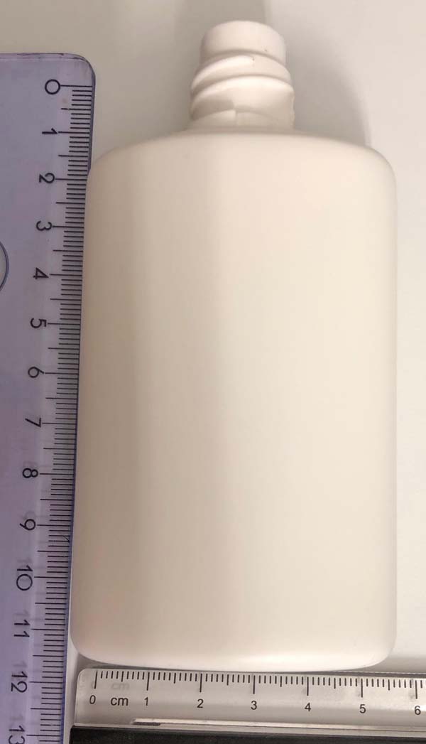 weiße Ovalfläschchen 100 ml mit Spritzeinsatz (100 Stück Karton)