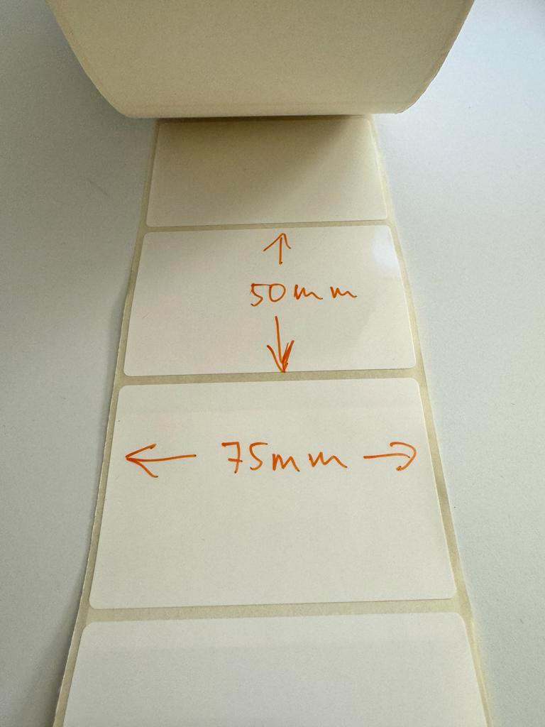 Etiketten PE 75 x 50 mm 3000 Stück