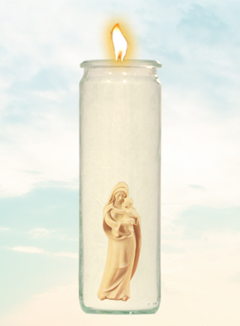 Herzlicht-Kerze Madonna 20 x 6 cm