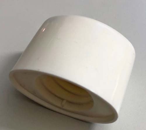 weiße Ovalfläschchen 100 ml mit Spritzeinsatz (100 Stück Karton)