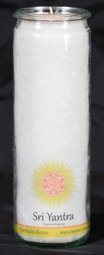 Herzlicht-Kerze Raumreinigung (Sri Yantra) 20 x 6 cm