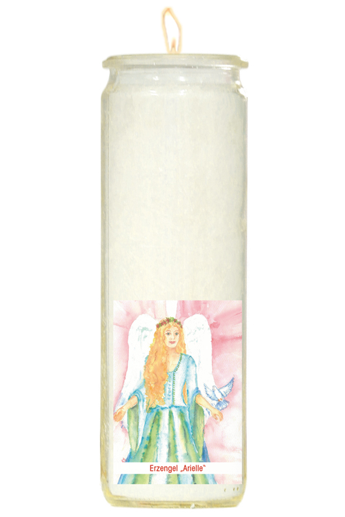 Herzlicht-Kerze -Erzengel Arielle- 20 x 6 cm