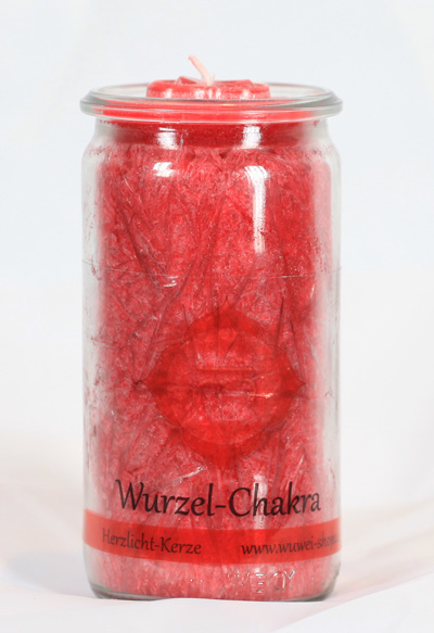 Herzlicht Wurzel-Chakra rot 13 x 6 cm