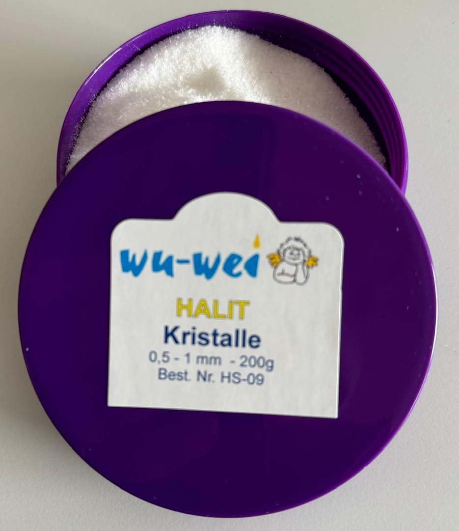 Halit 200g 0,5 - 1 mm Korngröße für Salzstreuer